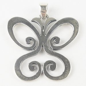 lot 95 image: James Avery  Spring Butterfly sterling silver pendant (no chain).