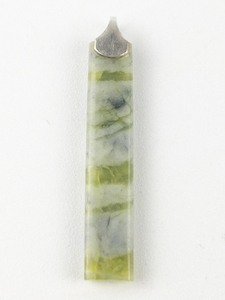 lot 98 image: Serpentine (Jade)sterling silver pendant (no chain).