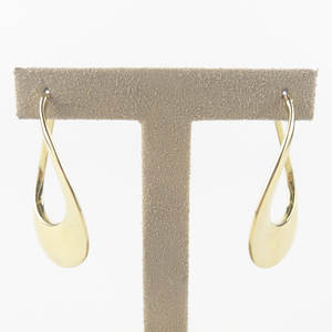 lot 168 image: Veronese Wide Twist Vermeil Hinged Wire Hoop Earrings.