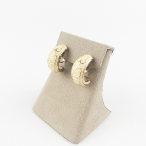 lot 178 image: Eisenberg  Floral Enamel Gold Tone Base Metal Clip-On Earrings .