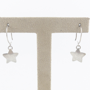 lot 185 image: Anne Harvey (Mexico) Star Sterling Silver French Wire Dangle Earrings .