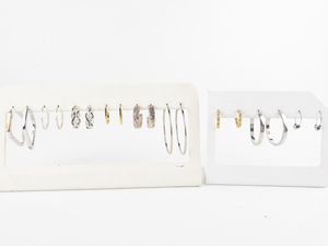 lot 198 image: Group of 9 Gold & Silver Tone Base Metal Hoop Earrings . All Wearable & In Good Condition