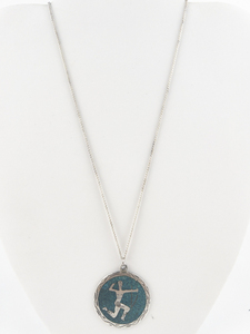 lot 303 image: Mexico (Unknown) Sterling Silver Pendant Necklace .