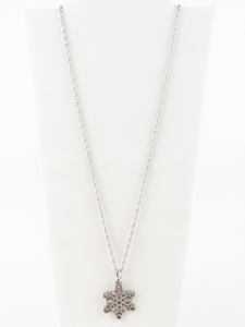 lot 328 image: James Avery  Snowflake Sterling Silver Pendant Necklace .