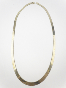 lot 336 image: Sunstone  Vermeil Herringbone Necklace.