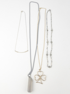lot 339 image: Group of 4  Base Metal Necklaces. All Wearable & In Good Condition