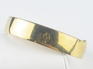 lot 273 image: Winard Timeless Wide Gold Filled Hinged Bangle.