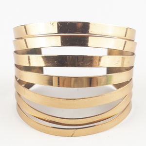 lot 13 image: Renoir Wide Multi-Band Copper Cuff Bracelet.