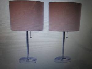 lot 14 image: Limelights Brushed Steel Stick Lamp...
