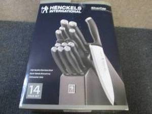 lot 22 image: J.A. Henckels Silvercap 14-Pc. Knif...