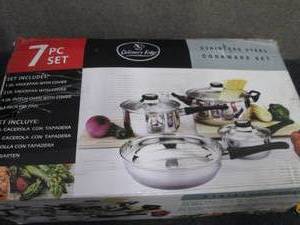lot 81 image: Gourmet Edge 7-Pc. Stainless Steel ...