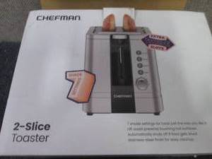 lot 111 image: Chefman 2-Slice Stainless Steel Toa...