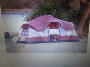lot 133 image: 18 x 10 10-Person Dome Tent out o...