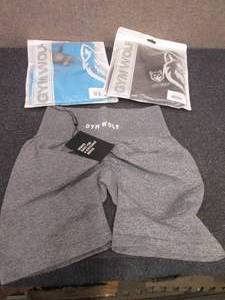 lot 180 image: 3 Ladies Small NWT Gym Wolf Scrunch...