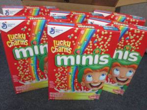 lot 272 image: 6- 10.5 oz Lucky Charms Minis...