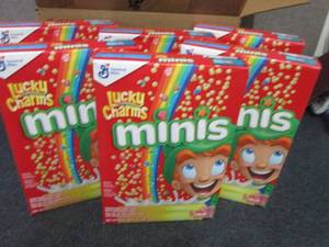 lot 273 image: 6- 10.5 oz Lucky Charms Minis...