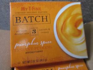 lot 303 image: 12- 2.97 oz My-T-Fine Batch Pumpkin...