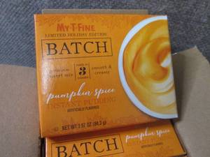 lot 304 image: 12- 2.97 oz My-T-Fine Batch Pumpkin...