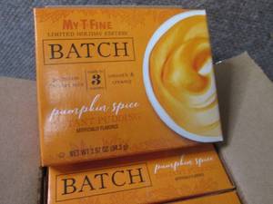 lot 306 image: 12- 2.97 oz My-T-Fine Batch Pumpkin...