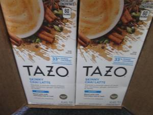 lot 322 image: 6-32 oz Tazo Skinny Chai Latte...