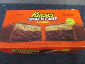 lot 406 image: 12- 2.75 oz Reeses Snack Cakes...