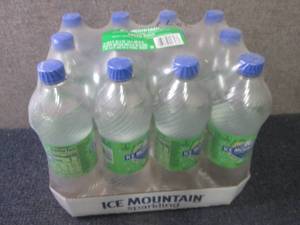 lot 412 image: 12- 33.8 oz Ice Mountain Zesty Lime...