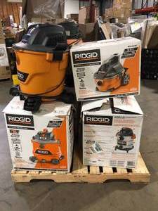 lot 1 image: Lot of Assorted WetDry Shop Vacs Various Models and Conditions Customer Returns See Pictures