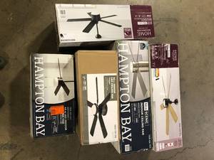 lot 16 image: Lot of Assorted Ceiling Lighting Fans Various Models and Conditions  Customer Returns See Pictures
