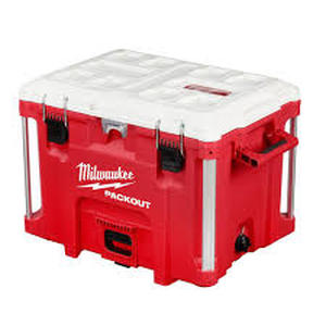 lot 3 image: Milwaukee 22 in. Packout 40 qt. XL Cooler Customer Returns See Pictures