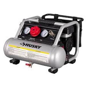 lot 7 image: Husky 1 Gal. 135 PSI Portable Electric Quiet Air Compressor Customer Returns See Pictures