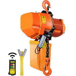 lot 11 image: VEVOR Electric Chain Hoist 4400 lbs. 20 ft. Lifting Height 3 Phase Overhead Crane with Wireless Remote Control (2-Ton, 220 V)    Customer Returns See Pictures