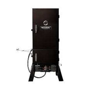 lot 20 image: Masterbuilt 30 in. Dual Fuel Propane Gas and Charcoal Smoker in Black  Customer Returns See Pictures