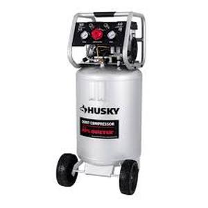 lot 25 image: Husky 20 Gal. 165 PSI Vertical Electric Quiet Air Compressor  Customer Returns See Pictures