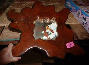 lot 19 image: Handmade wood clock