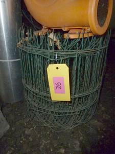 lot 26 image: Roll of garden fence, flashing, and a air blower