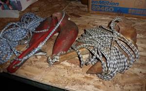 lot 41 image: 2 smaller boat anchors