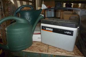 lot 46 image: 2 plant waterers and cooler