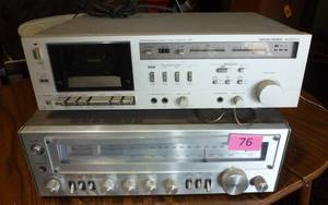 lot 76 image: Harmon Kardon cassette deck and Silver Marshall receiver