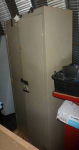 lot 157 image: 2 door cabinet with contents