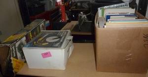 lot 159 image: shelf of cord reel, torch, garden books
