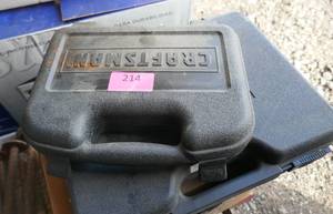lot 214 image: Craftsman 3.6V screwdriver and a empty snap on case