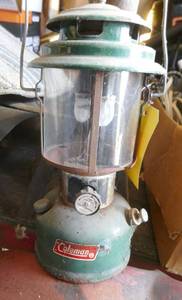 lot 219 image: coleman lantern and jack stand