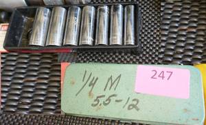 lot 247 image: 2 Deep socket sets