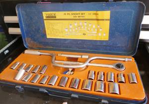 lot 255 image: socket set 12 inch drive and socket holders