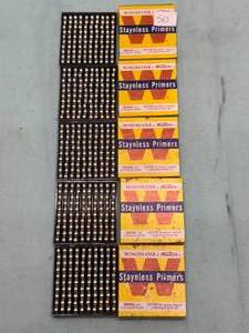 lot 50 image: 500 LARGE RIFLE PRIMERS Winchester Staynless primers 5 boxes