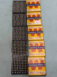 lot 57 image: 500 LARGE RIFLE PRIMERS Winchester Staynless primers 5 boxes