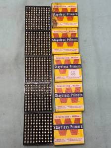 lot 65 image: 500 LARGE RIFLE PRIMERS Winchester Staynless primers 5 boxes