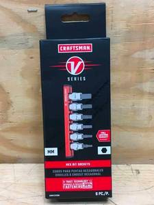 lot 32 image: Craftsman V Series Hex Bit Sockets 6 PC Set