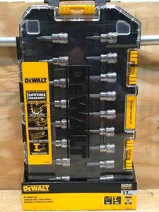lot 36 image: Dewalt 17-Piece SAE & MM Bit Socket Set