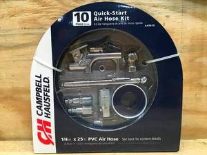 lot 37 image: Campbell Hausfeld 10-Piece Quick-Start Air Hose Kit